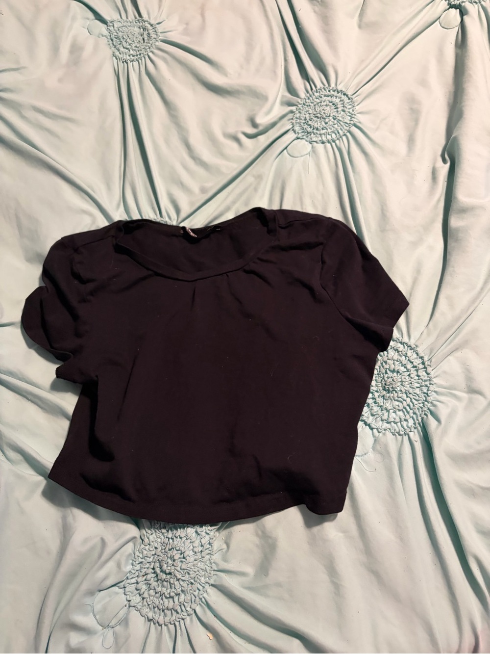 Classic Short-Sleeve Black Women's crop  Top